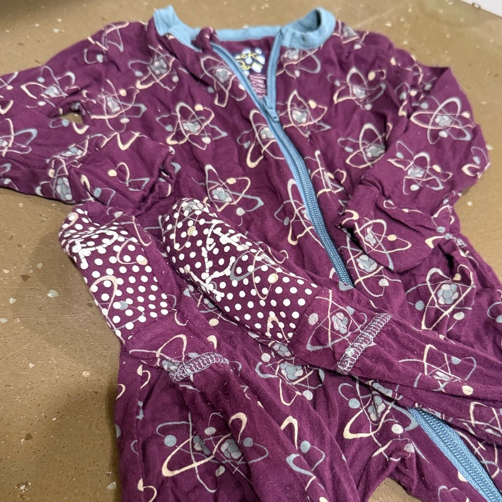 Kickee Pants Maroon Atomic Print Baby Outfit